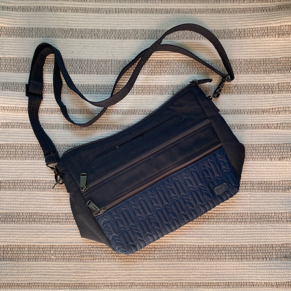 Lug Slider Blue Crossbody Bag